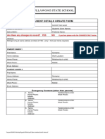 Update Student Details Form