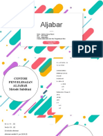 Aljabar: Nama: Zainina Saraya Razan Nim: 601210006 Prodi.: Matematika Fakultas Matematika Dan Ilmu Pengetahuan Alam