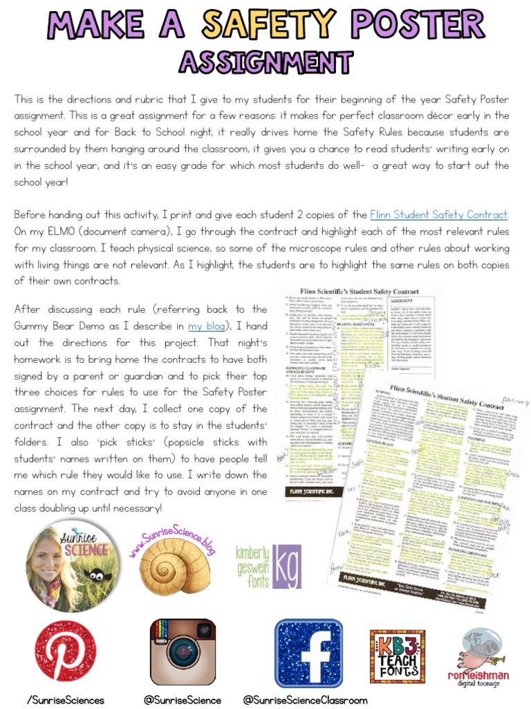 Flinn Student Safety Contract PDF Copyright Communication