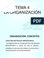 Organización y diseño organizacional