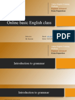 Online Basic English Class: Beginner-Advanced