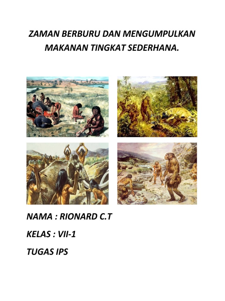 Zaman Berburu Dan Mengumpulkan Makanan Tingkat Sederhana | PDF