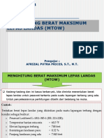 Menghitung Berat Maksimum Lepas Landas (Mtow) : Pertemuan - 4