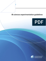 IB Sciences Experimentation Guidelines
