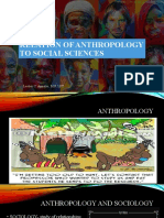 Relation of Anthropology To Social Sciences: Leober C. Anuales, MN, LPT