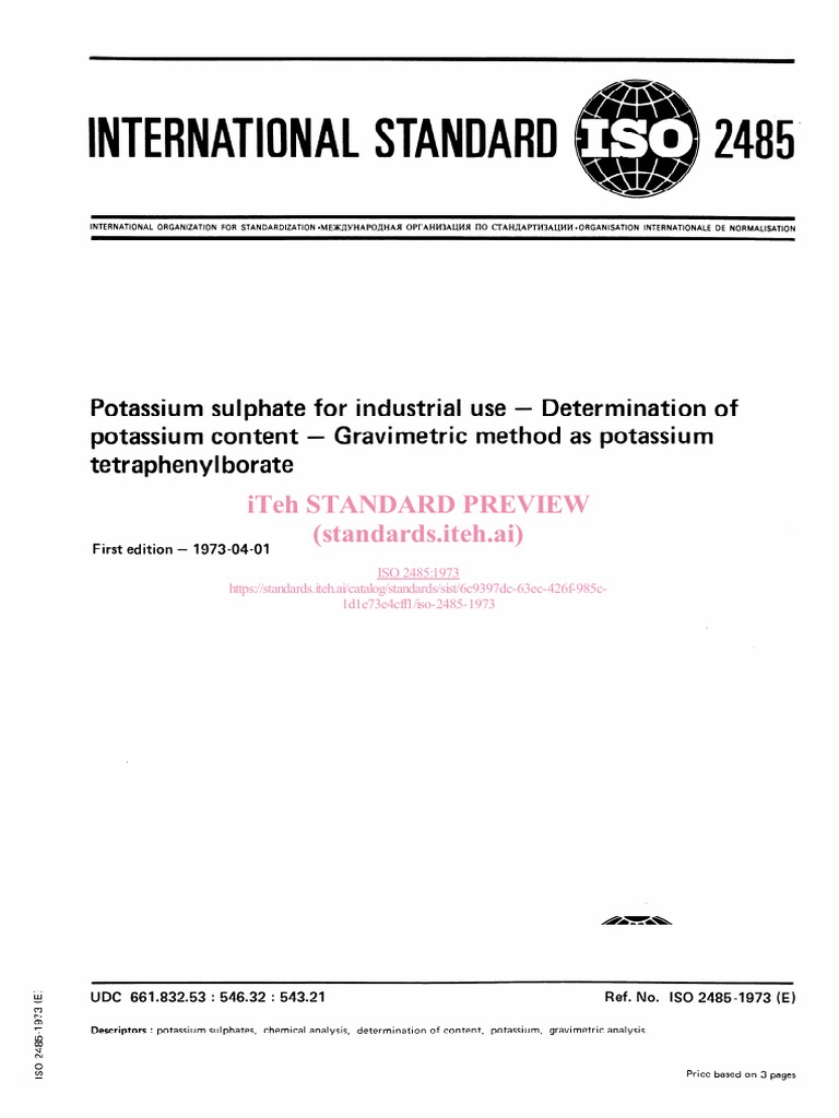 Iso 2485 1973 | PDF | International Organization For Standardization ...