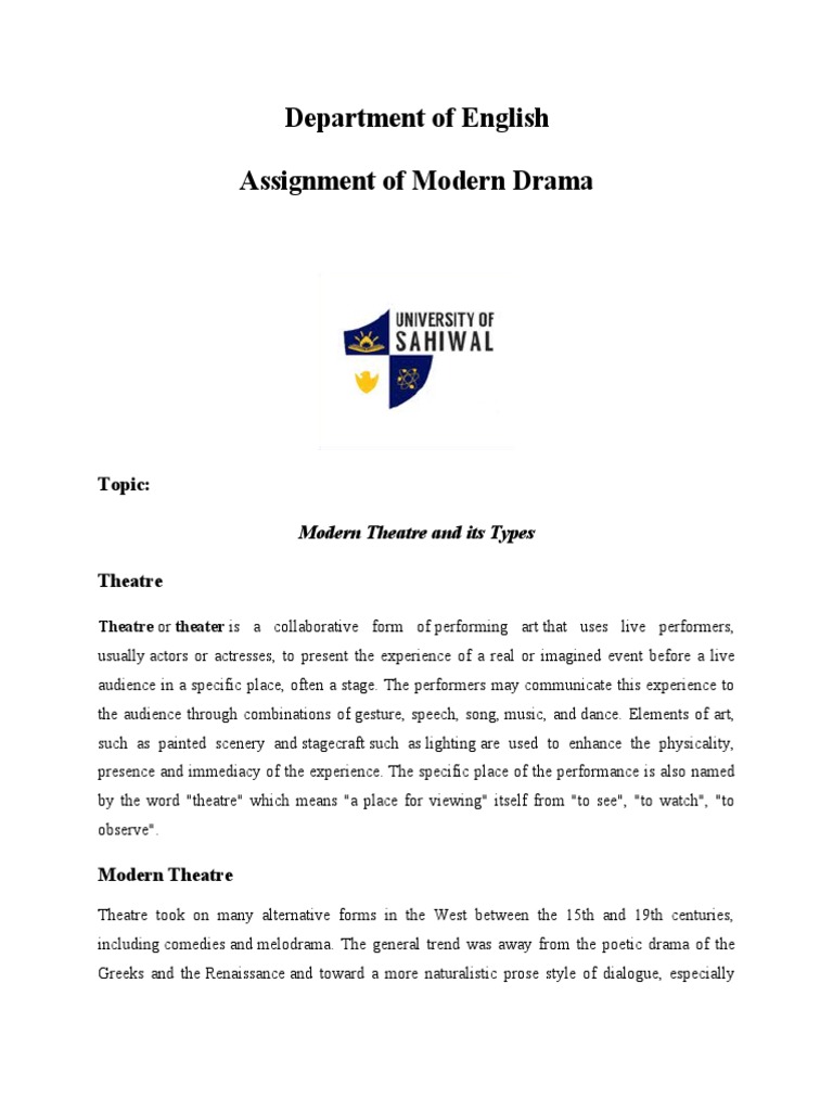 Modern Theatre | PDF | Theatre | Existentialism