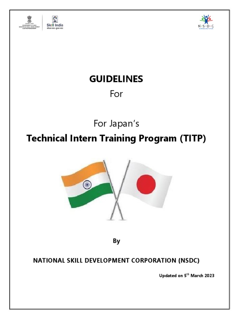 NSDC Guidelines for TITP Implementation | PDF | Employment | Japan