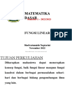 Matematika Dasar: Fungsi Linear - 2