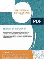 Filipino Sa Edukasyon: Group 5