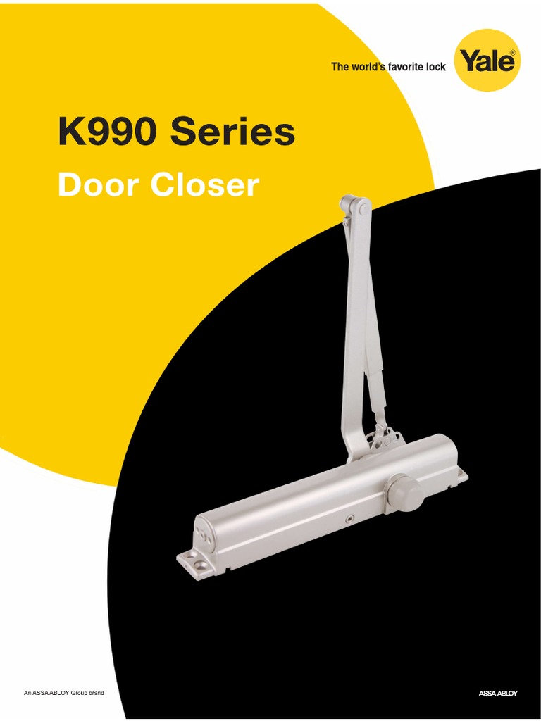 YALE Y Series Door Closer K990 SERIES PDF