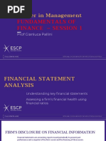 Master in Management: Fundamentals of Finance - Session 1