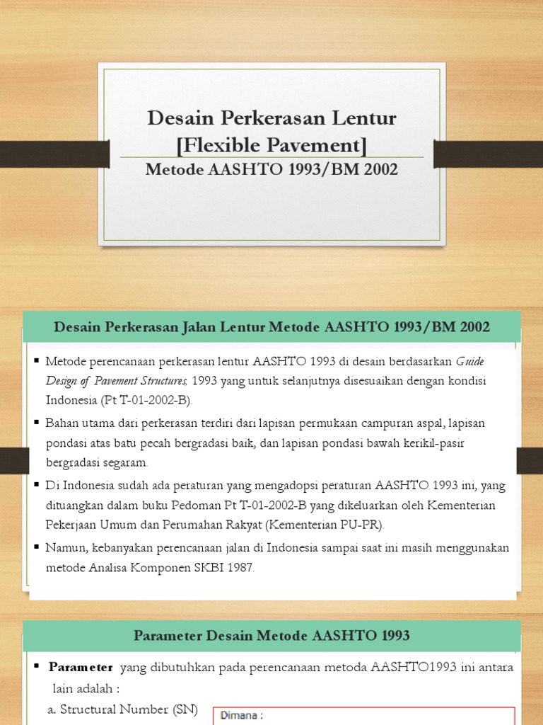 Pertemuan 9 Desain Perkerasan Lentur Jalan Baru Aashto 1993 Pdf