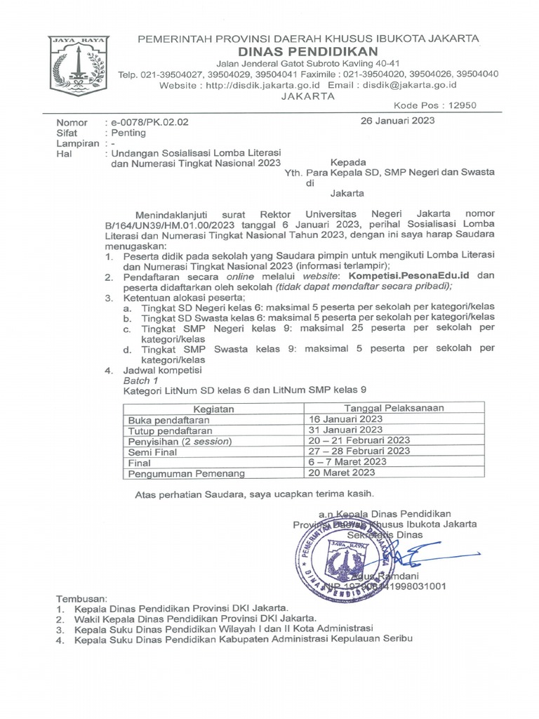 e-0078.PK.02.02 Stempel - Lomba LitNum Nasional 2023 | PDF