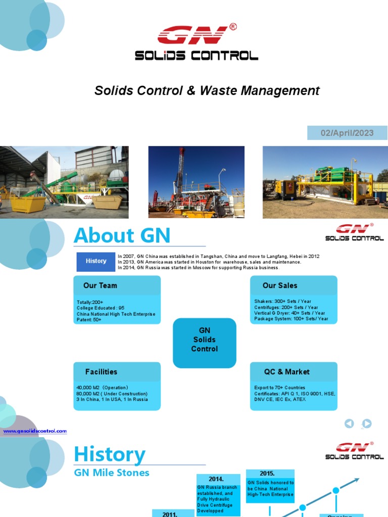 GN Solids Control & Waste Solutions | PDF | Pump | Bearing (Mechanical)