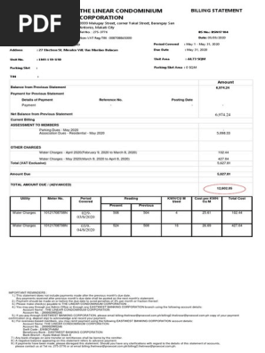 Billing Statement