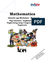Mathematics: Ikatatlo Nga Markahan - Modyul 8: Pag-Visualize, Pagkilala Kag Pagdrowing Sang Congruent Line Segments