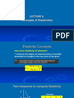 Concepts of Elasticities