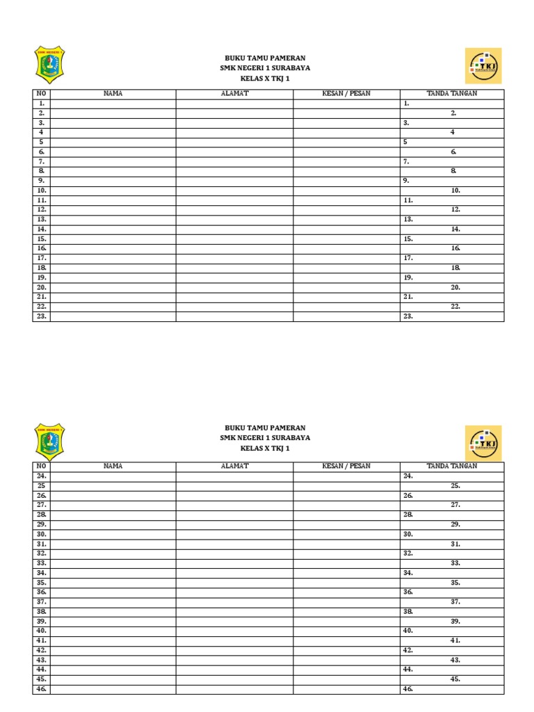 Buku Tamu Pameran Pdf
