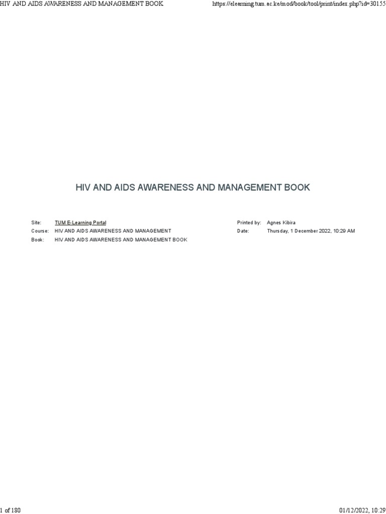HIV and AIDS Management Guide | PDF | Sexually Transmitted Infection ...