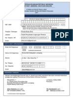 Form Registrasi SIP Permohonan Online
