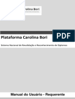 Manual do Usuário Requerente Plataforma Carolina Bori