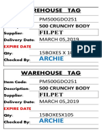 Warehouse Tag: PM500GDO251