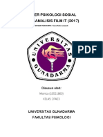 Paper Psikologi Sosial Menganalisis Film It (2017) : Universitas Gunadarma Fakultas Psikologi
