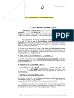 Al Juzgado de Instrucción.: 1 FORMATO QUERELLA COMPLETO (Con Medida Cautelar)