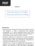 Introduction To Freight Clearing and Forwarding: Lesson 1