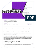 C# Polymorphism Nedir?