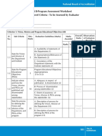 Part B-Program Assessment Worksheet Program Level Criteria - To Be Assessed by Evaluator