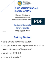 War 3102 Gis Applications and Remote Sensing: George Kimbowa