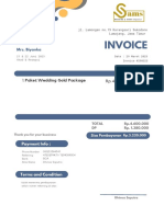 Invoice: Paket Wedding Gold Package