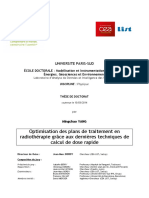 Optimisation Des Plans de Traitement en Radiothérapie Grâce Aux Dernières Techniques de Calcul de Dose Rapide