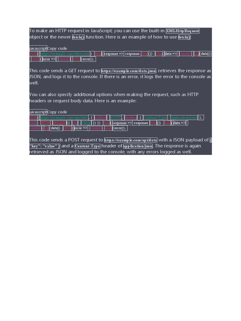 to-make-an-http-request-in-javascript-pdf