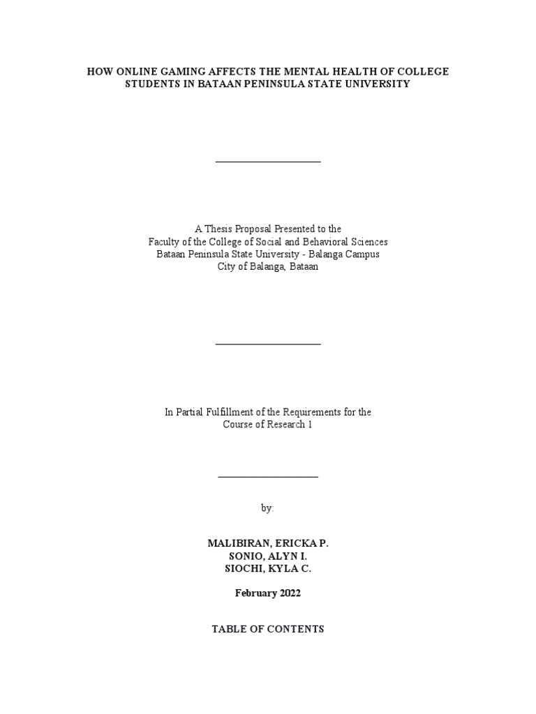 Mental Health Of College Students In The Philippines