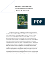 Mengulas Buku Economy Ecology Equity Oleh Rita Parmawati