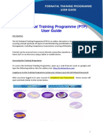 Perinatal Training Programme User Guide