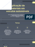 Aplicação de Materiais em Veículos Automóveis