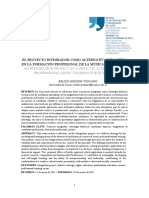 El Proyecto Integrador Como Alternativa Didáctica en La Formación Profesional de La Música en Ecuador