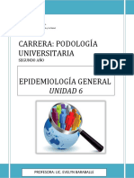 Carrera: Podología Universitaria Epidemiología General: Unidad 6
