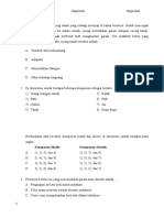 I. Pilihan Ganda: (Type Text) (Type Text) (Type Text)