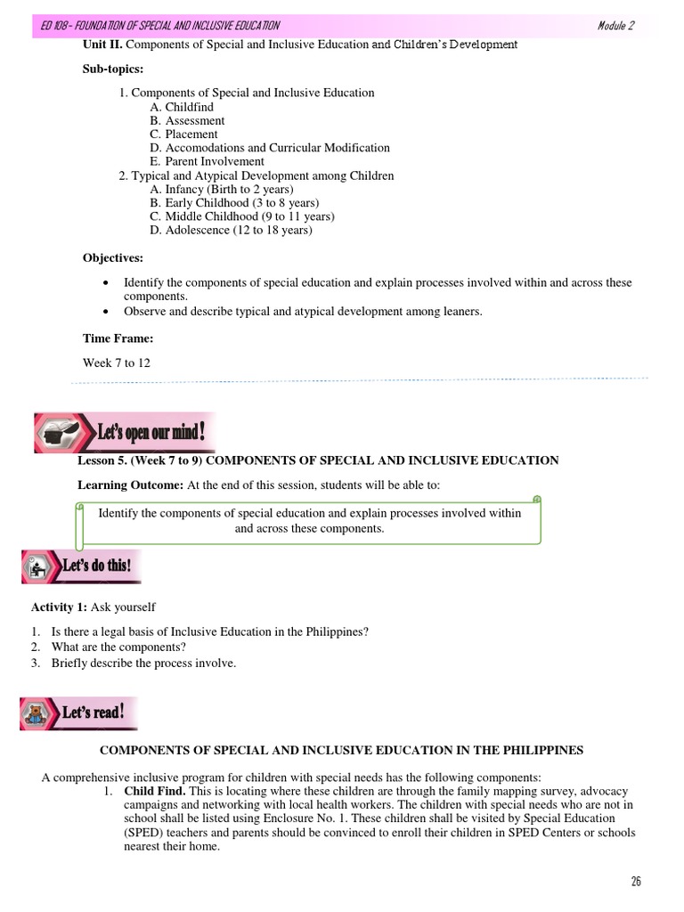 MODULE-IN-ED-108-week-7-to-9 (1 | PDF | Special Education | Educational ...