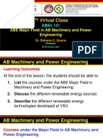 Virtual Class: ABE Major Field in AB Machinery and Power Engineering