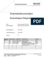 Anwenderdokumentation Kontrollreport Disposition