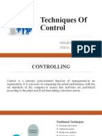 Techniques of Control: Presented by Nihal A P