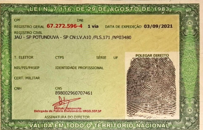 Carteira de Identidade (RG) | PDF