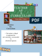 Teacher As A Curricularist (Cont)