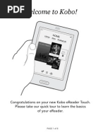 Download Kobo eReader Touch Welcome Guide by cbetter SN63576525 doc pdf